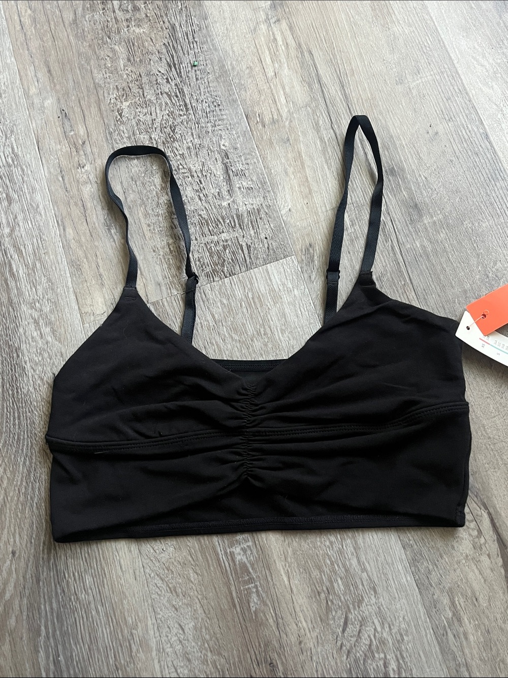 Colsie Black Ruched Wireless Bralette